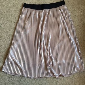 Lane Bryant Pleated Foil Skirt